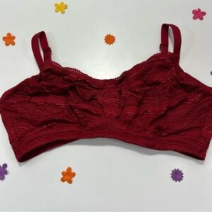 Cosabella Dolce Deep Red Lace Bralette 1X NWT